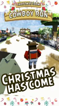 Christmas Farm Cowboy Run Screen Shot 0