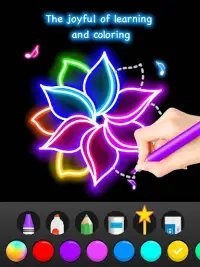 Learn To Draw Glow Flower Screen Shot 13