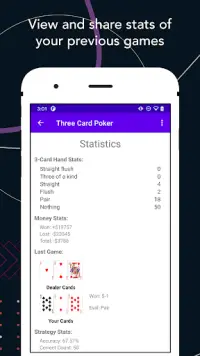 Three Card Poker - Trainer Screen Shot 4