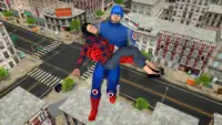 Súper Flying capitán héroe - Misiones Rescate City Screen Shot 5