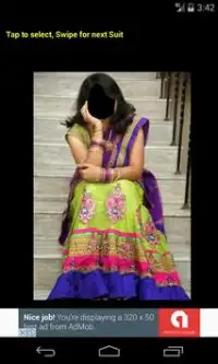 Half Saree Face Changer Screen Shot 1