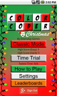Color Coder Christmas Screen Shot 0