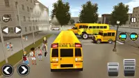 school- bus simulator 3D rijden Screen Shot 1