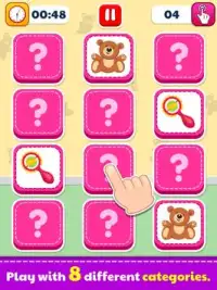 puzzle de match pour les enfants - jeux de mémoire Screen Shot 0