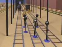 Stickman Subway Runners 3D Screen Shot 0