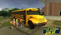 Şehir Okul Otobüsü Sürüş  3D Screen Shot 6