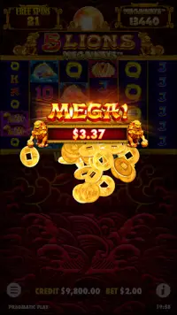 5 Lions Megaways Slot Casino Screen Shot 2