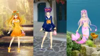 Anime Dress Up Games For Girls - Couple Love Kiss Screen Shot 5