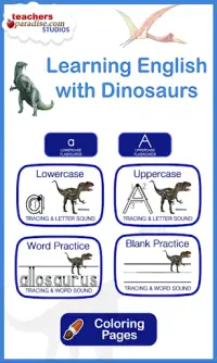 ABC Dinosaurs - Learning English with Dinosaurs Screen Shot 0