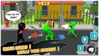 angry of stickman: menembak zombie game Screen Shot 2