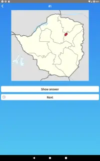 Zimbabwe: Regions & Provinces Map Quiz Game Screen Shot 11