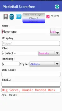 PickleBall Match Stats, Scorer Free Screen Shot 4