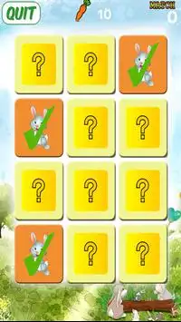 Rabbit Hunter Match Game Kids Screen Shot 0