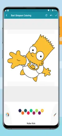 Bart Simpson Coloring Screen Shot 2