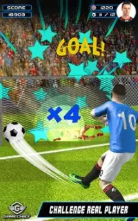 Flick Fußball Shoot 3D Spiel Screen Shot 3