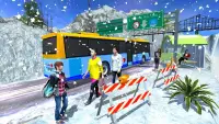 Big Mountain Snow Bus Driving Simulator 3D Screen Shot 0
