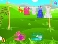कपड़े धोने लड़कियों के खेल Screen Shot 2