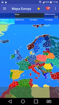 Mappa dell'Europa Screen Shot 1