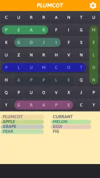 Fruits Word Search Screen Shot 1