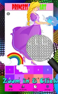 Princess Pixel Art Coloring By Number Screen Shot 5