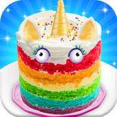 Unicorn Cake Games: New Rainbow Doll Cupcake