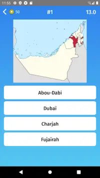 Émirats Arabes Unis: les provinces - Quiz de géogr Screen Shot 2