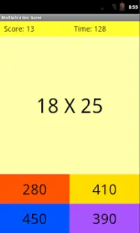 Multiplication Training Game Screen Shot 1