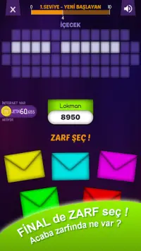 Çarkıfelek Mobil - Finalde Zarf Seç Screen Shot 2