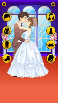 เกมส์แต่งตัวอนิเมะสำหรับสาว ๆ - คู่รักรักจูบ Screen Shot 10