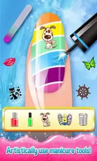 Nail Art Shiny Design Salon - Sweet Girls Manicure Screen Shot 1