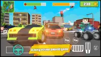 Blocky Dude Theft Crime Wars - Gangster Auto City Screen Shot 5