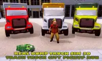 本当のダンプトラックシム3d：ゴミ箱のトラック都市のピックアップの実行 Screen Shot 5