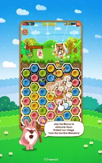 LINE Pokopang - puzzle game! Screen Shot 0