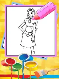 Coloring games totally girls spies Screen Shot 2