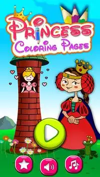 Princess Book Coloring Pages Screen Shot 4