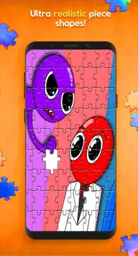 Blue Rainbow Friends Puzzle Screen Shot 4