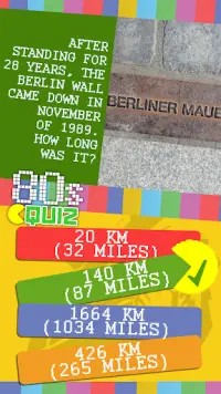 80s Trivia Quiz Game - 1980s Quiz Screen Shot 4