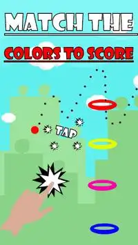 Dunk FlappyColorBall: Circle Ball Hoop Color Match Screen Shot 1