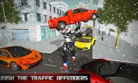 Polisi AS mengubah mobil robot: salju kota Screen Shot 1