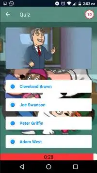 Guess Family Guy Character Quiz Screen Shot 1