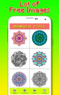 Mandala Color By Number - Pixel Art Screen Shot 1