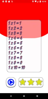 Tablas de multiplicar juego Screen Shot 2