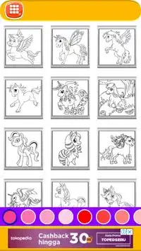 learn coloring unicorn Screen Shot 0