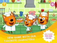 ثلاث قطط: مغامرة طبخ! ألعاب مصغرة للأطفال Screen Shot 5
