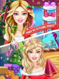 Fashion Doll Barbi Christmas Hair Salon Screen Shot 1