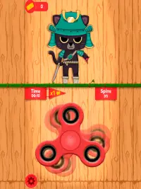 Samurai Cat Spinner - Crazy Ninja Screen Shot 6