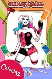 Harley Quinn Coloring Game Screen Shot 1