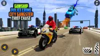 US Police Bike 2020 - Gangster Chase City Game 3D Screen Shot 1