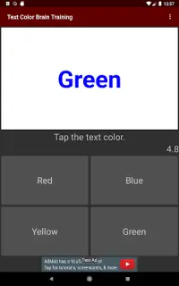 Text Color Brain training Screen Shot 11