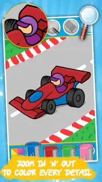 Cars coloring pages for kids Screen Shot 0